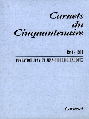 cover image of Carnets du cinquantenaire 1944-1994